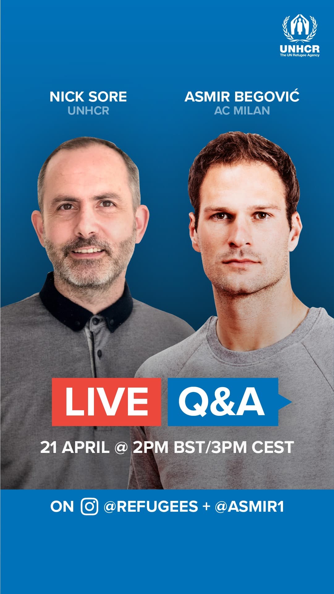 UNHCR Live Q&A on Instagram